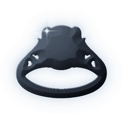 Silhouette of Aurora Ammolite Ring