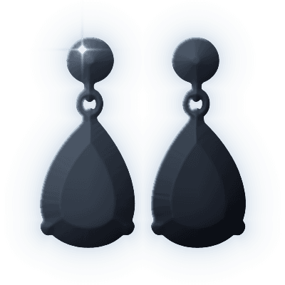 Silhouette of Honey Fire Earrings