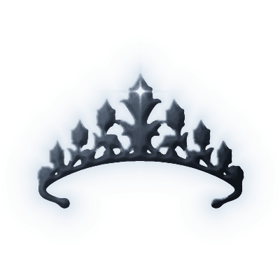 Silhouette of Clear Crown Tiara
