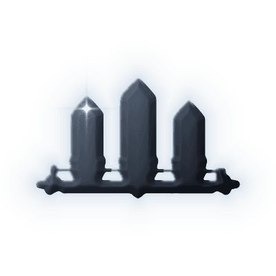 Silhouette of Clear Pillar Brooch