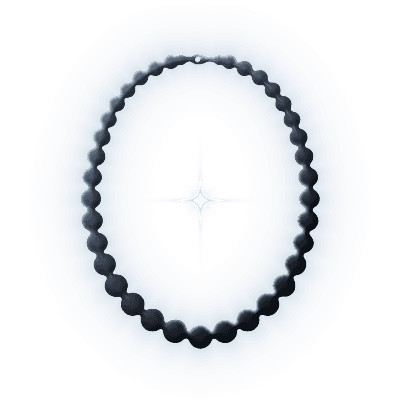 Silhouette of Jet Bead Necklace