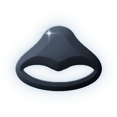 Silhouette of Memento Mori Jet Ring