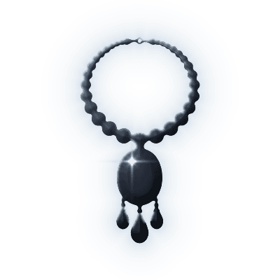 Silhouette of Widow's Veil Necklace