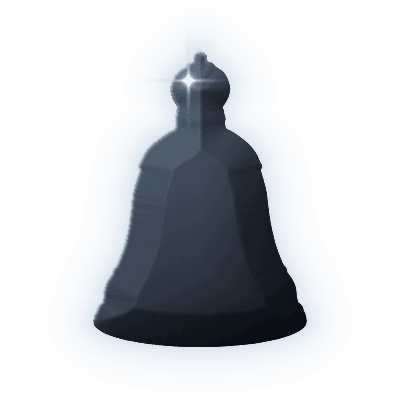 Silhouette of Liberty Bell Ruby
