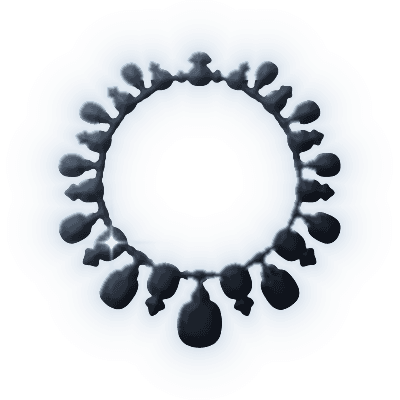 Silhouette of Hall Sapphire and Diamond Necklace