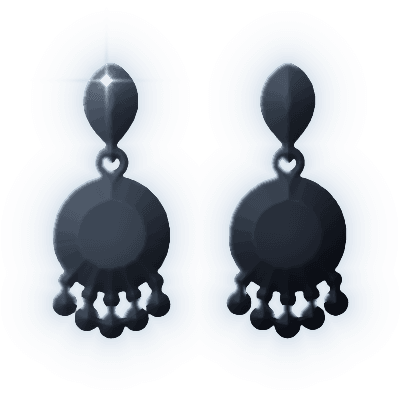 Silhouette of Desert Flame Earrings