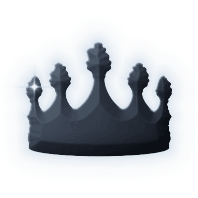 Silhouette of Red Hexagon Crown