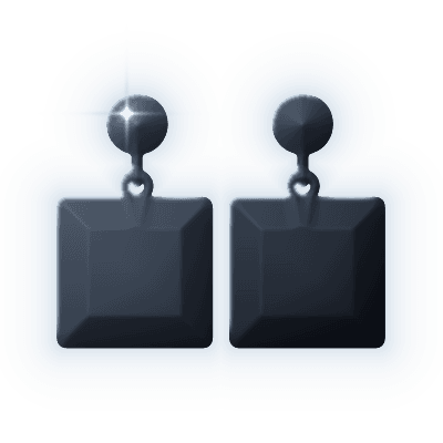 Silhouette of Orange Tile Earrings