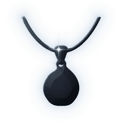 Silhouette of Peacock Ore Pendant