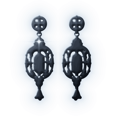 Silhouette of Red Lantern Earrings